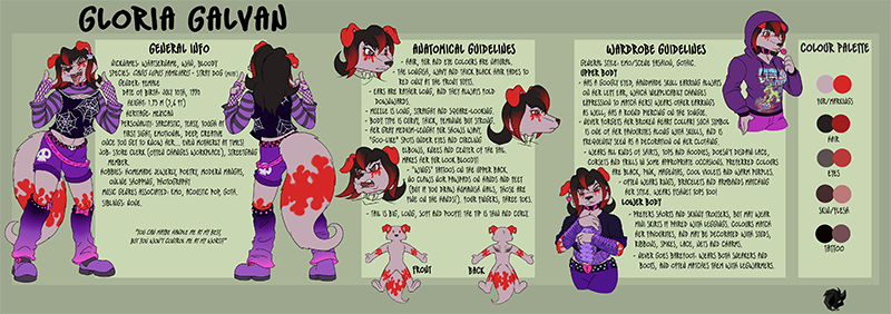 Click me for a full view! Gloria's Model Sheet