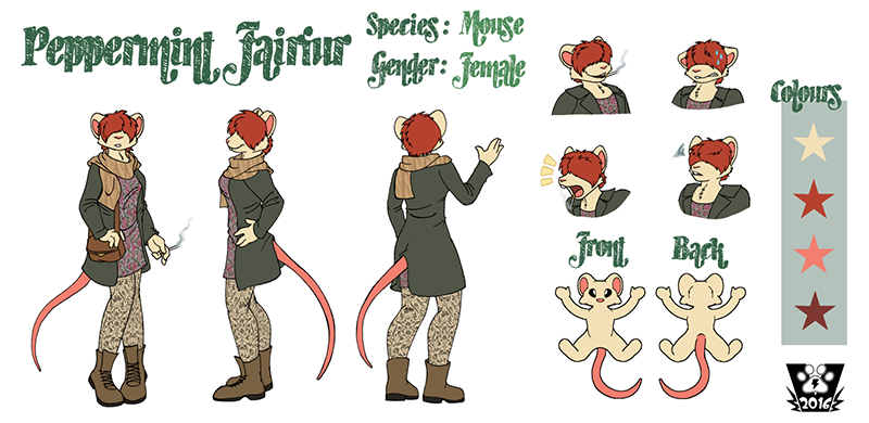 Click me for a full view! Peppermint's Model Sheet