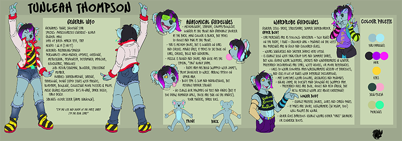 Click me for a full view! Tunny's Model Sheet