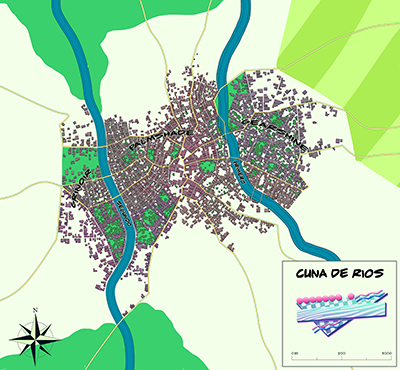 The city's map